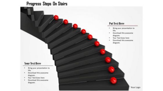 Stock Photo Progress Steps On Stairs PowerPoint Slide