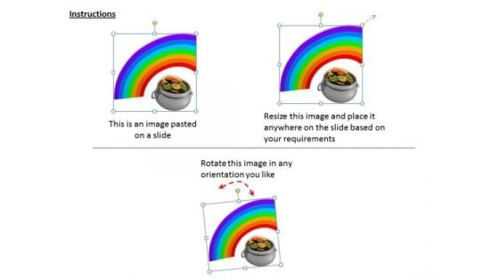 Stock Photo Rainbow And Money Pot PowerPoint Template