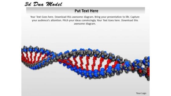 Stock Photo Red And Blue Dna Symbol PowerPoint Slide