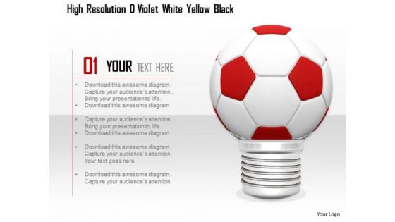 Stock Photo Red And White Soccer Balls On White Background PowerPoint Slide