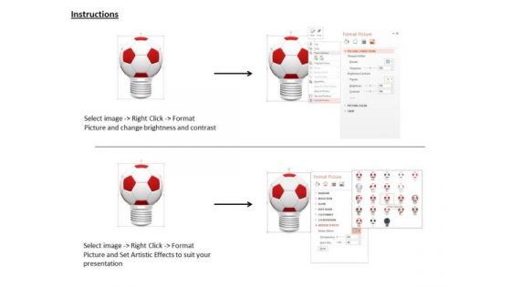 Stock Photo Red And White Soccer Balls On White Background PowerPoint Slide