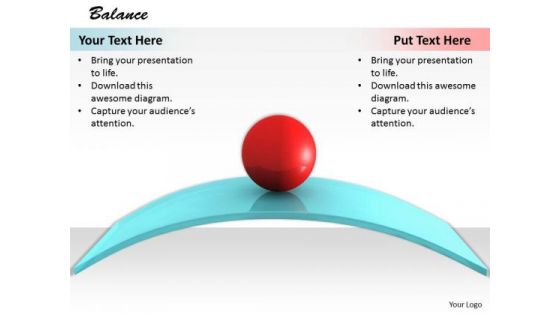 Stock Photo Red Ball On Slope Shows Balance PowerPoint Slide