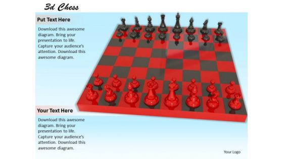 Stock Photo Red Chess Board Game In Red Color PowerPoint Slide