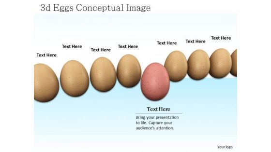 Stock Photo Red Egg Coming Out From Egg Queue Shows Team And Leadership PowerPoint Slide