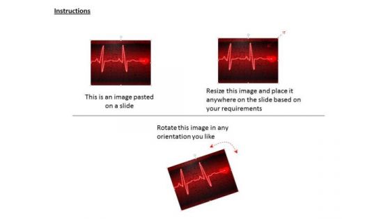 Stock Photo Red Heart Ecg Graph On Red Background Image Graphics For PowerPoint Slide