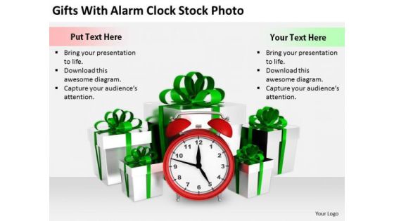 Stock Photo Sales Concepts Gifts With Alarm Clock Stock Photo Business Images