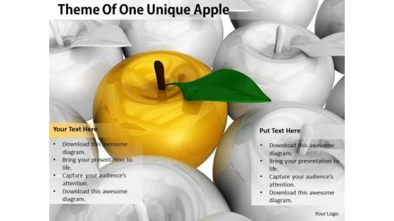 Stock Photo Sales Concepts Theme Of One Unique Apple Business Photos