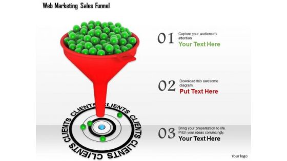 Stock Photo Sales Funnel With Target Client PowerPoint Slide