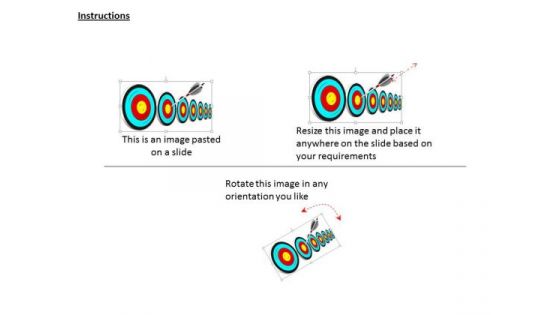 Stock Photo Series Of Darts With Bullseye PowerPoint Slide