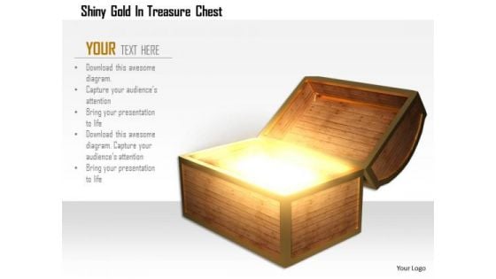 Stock Photo Shiny Gold In Treasure Chest PowerPoint Slide