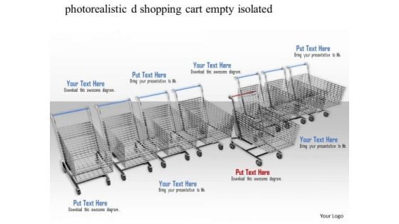 Stock Photo Shopping Carts With One Different Cart Leadership Concept PowerPoint Slide