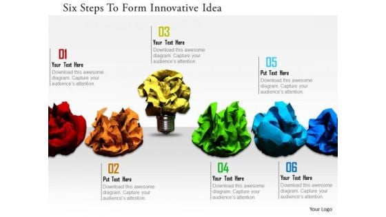 Stock Photo Six Steps To Form Innovative Idea PowerPoint Slide