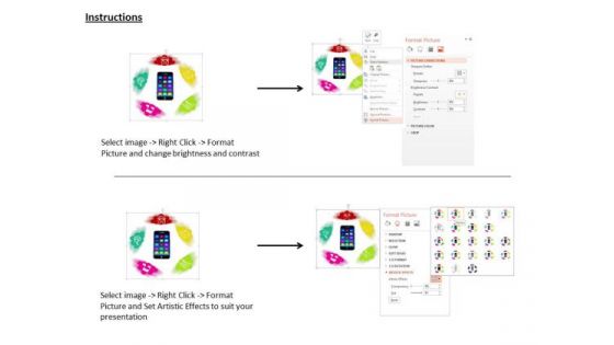 Stock Photo Smartphone And Applications Icons PowerPoint Slide