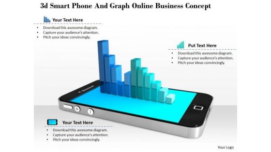 Stock Photo Smartphone Business Graph PowerPoint Slide