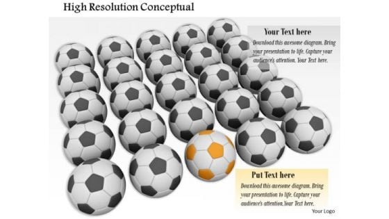 Stock Photo Soccer Balls Game Strategy Concept PowerPoint Slide