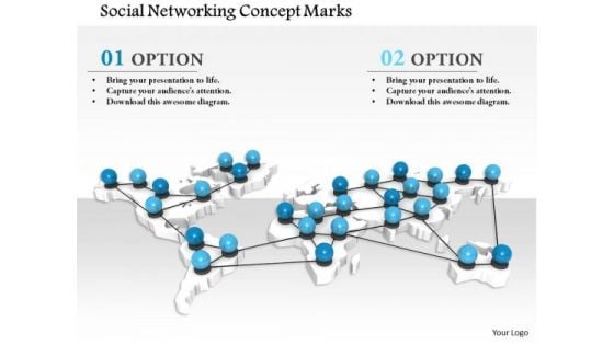 Stock Photo Social Networking Concept Marks PowerPoint Slide