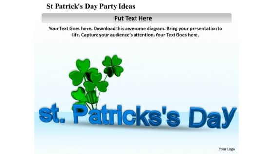 Stock Photo St Patricks Day Party Ideas PowerPoint Template