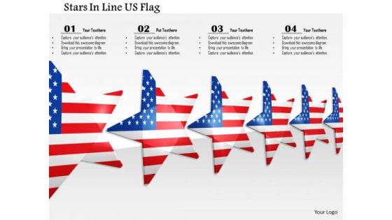 Stock Photo Stars In Line Us Flag PowerPoint Slide