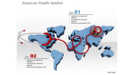 Stock Photo Stethoscope On Map Of Usa PowerPoint Slide Stock Photo Stethoscope On Map Of Usa PowerPoint Slide