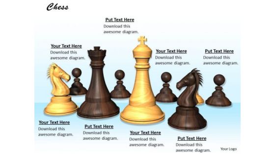 Stock Photo Strategy Concept With Chess Theme PowerPoint Slide