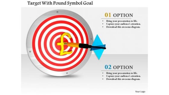Stock Photo Target With Pound Symbol Goal PowerPoint Slide