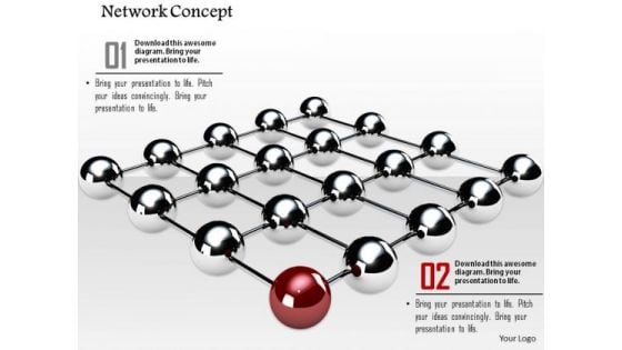 Stock Photo Team Connected To Leadership Network PowerPoint Slide