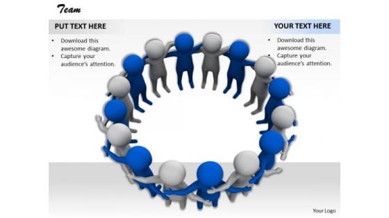 Stock Photo Team Of 3d Blue And White People Pwerpoint Slide Stock Photo Team Of 3d Blue And White People Pwerpoint Slide