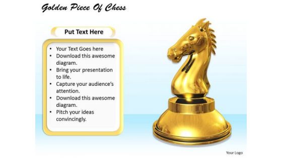 Stock Photo Theme Of Chess Game With Golden Piece PowerPoint Slide