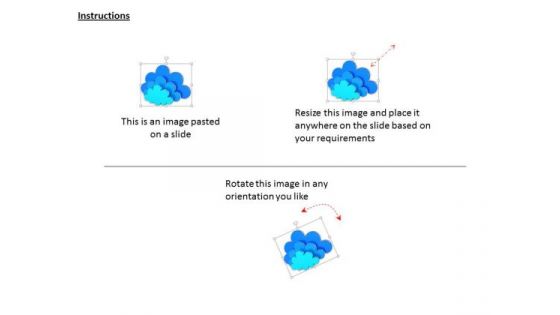 Stock Photo Three Icons Of Clouds For Cloud Computing PowerPoint Slide