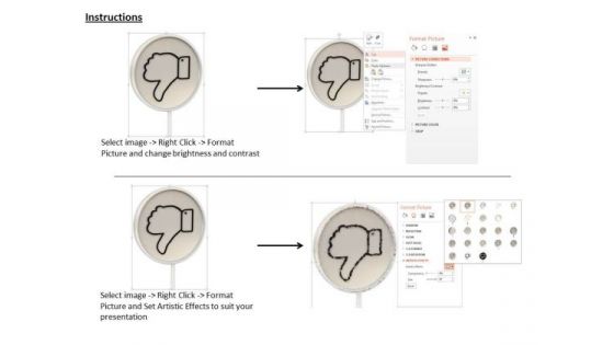 Stock Photo Thumb Down Web Icon On White Background PowerPoint Slide