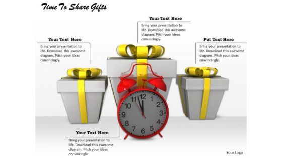 Stock Photo Time To Share Gifts Ppt Template