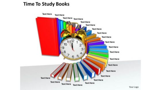 Stock Photo Time To Study Books Ppt Template