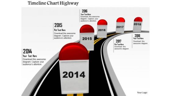 Stock Photo Timeline Chart Highway PowerPoint Slide