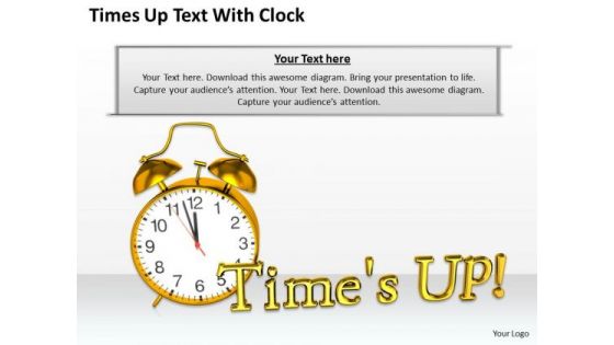 Stock Photo Times Up Text With Alarm Clock Pwerpoint Slide Stock Photo Times Up Text With Alarm Clock Pwerpoint Slide