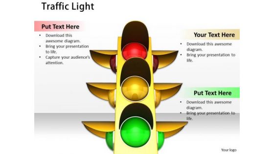 Stock Photo Traffic Lights For Road Traffic Pwerpoint Slide