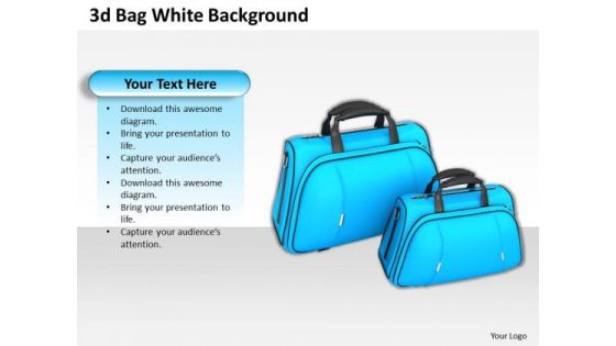 Stock Photo Two Blue Travel Bags PowerPoint Slide