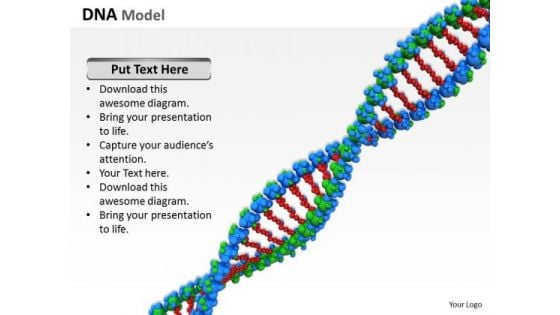 Stock Photo Unique 3d Symbol Of Dna Design PowerPoint Slide