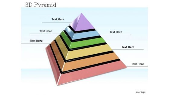 Stock Photo Unique Colored Pyramid For Growth PowerPoint Slide