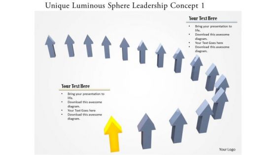 Stock Photo Unique Luminous Sphere Leadership Concept 1 PowerPoint Slide