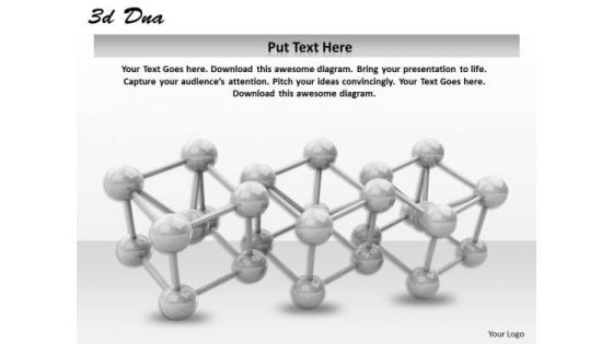 Stock Photo White Molecules In In Structure PowerPoint Slide