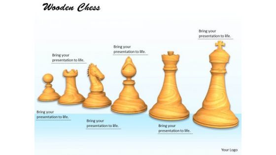 Stock Photo White Pieces Of Chess Game PowerPoint Slide