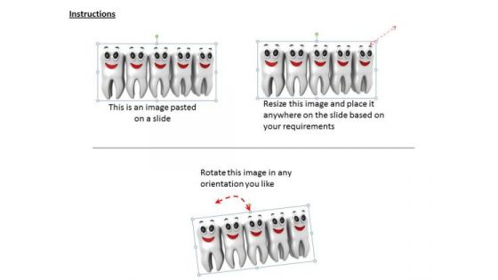 Stock Photo White Teeth With Happy Faces PowerPoint Slide