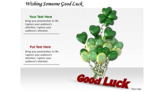 Stock Photo Wishing Someone Good Luck PowerPoint Template