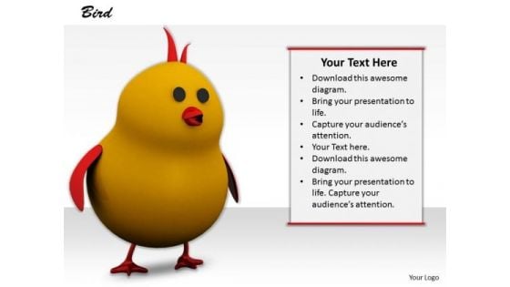 Stock Photo Yellow Bird For Nature PowerPoint Slide