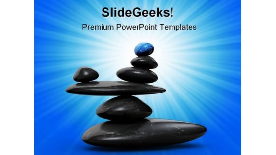 Stone In Balance Business PowerPoint Backgrounds And Templates 1210