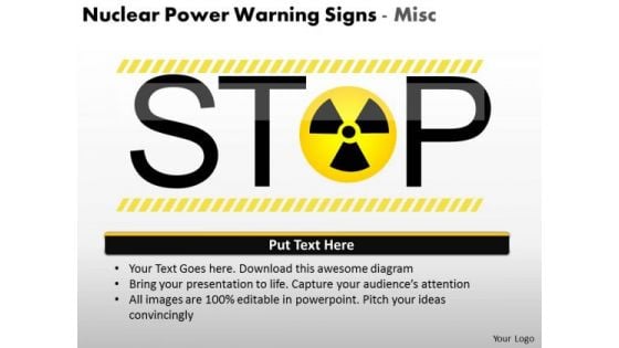 Stop Nuclear Power Warning Signs PowerPoint Slides And Ppt Diagram Templates