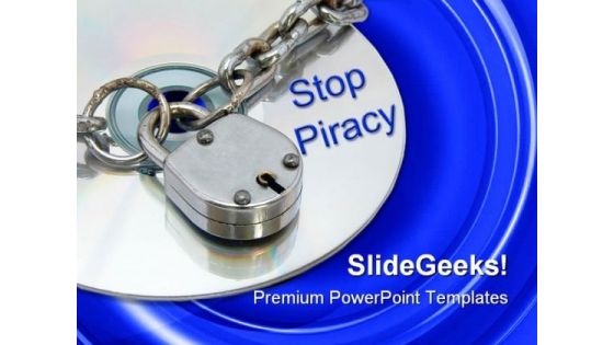 Stop Piracy Security PowerPoint Templates And PowerPoint Backgrounds 0111