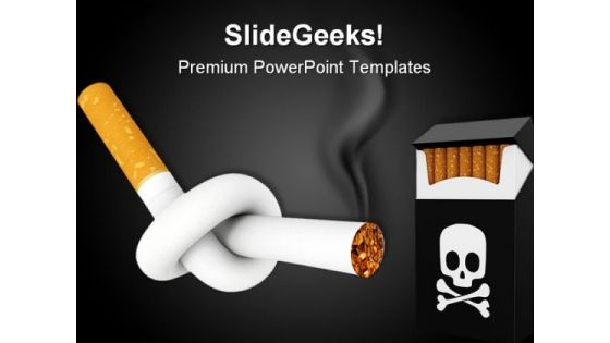 Stop Smoking Health PowerPoint Backgrounds And Templates 0111