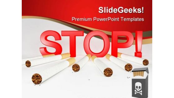 Stop Smoking Health PowerPoint Templates And PowerPoint Backgrounds 0811