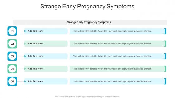 Strange Early Pregnancy Symptoms In Powerpoint And Google Slides Cpb